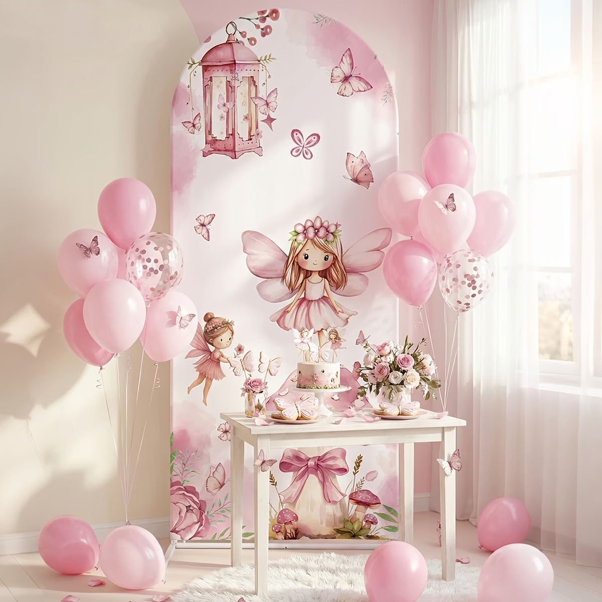 Fairy And Mushroom Background  - Dessert Table Backdrop 评论和价格