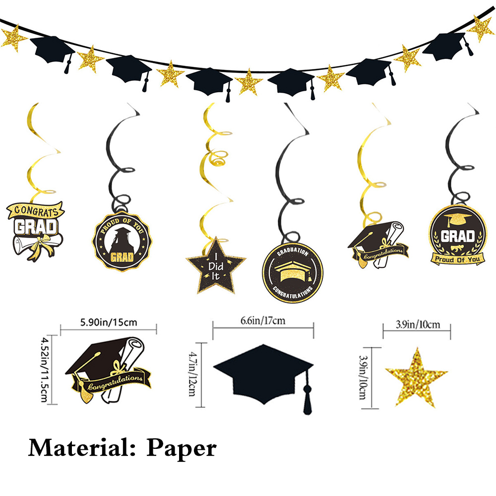 Graduation Party Decoration Se - Party Banner Gold 评论和价格