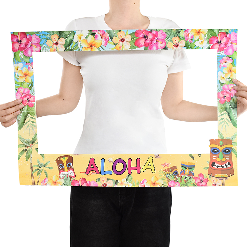 Hawaiian Party Aloha Photo Boo - Photo Booth Frame 评论和价格