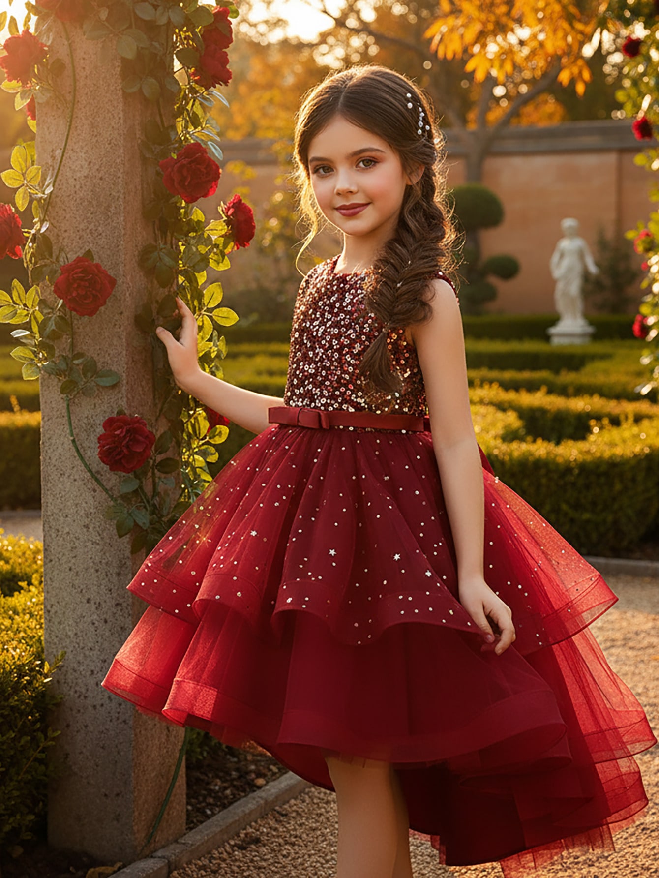Baby Girl Princess Floral Sequ - Glitter Tablecloth 评论和价格