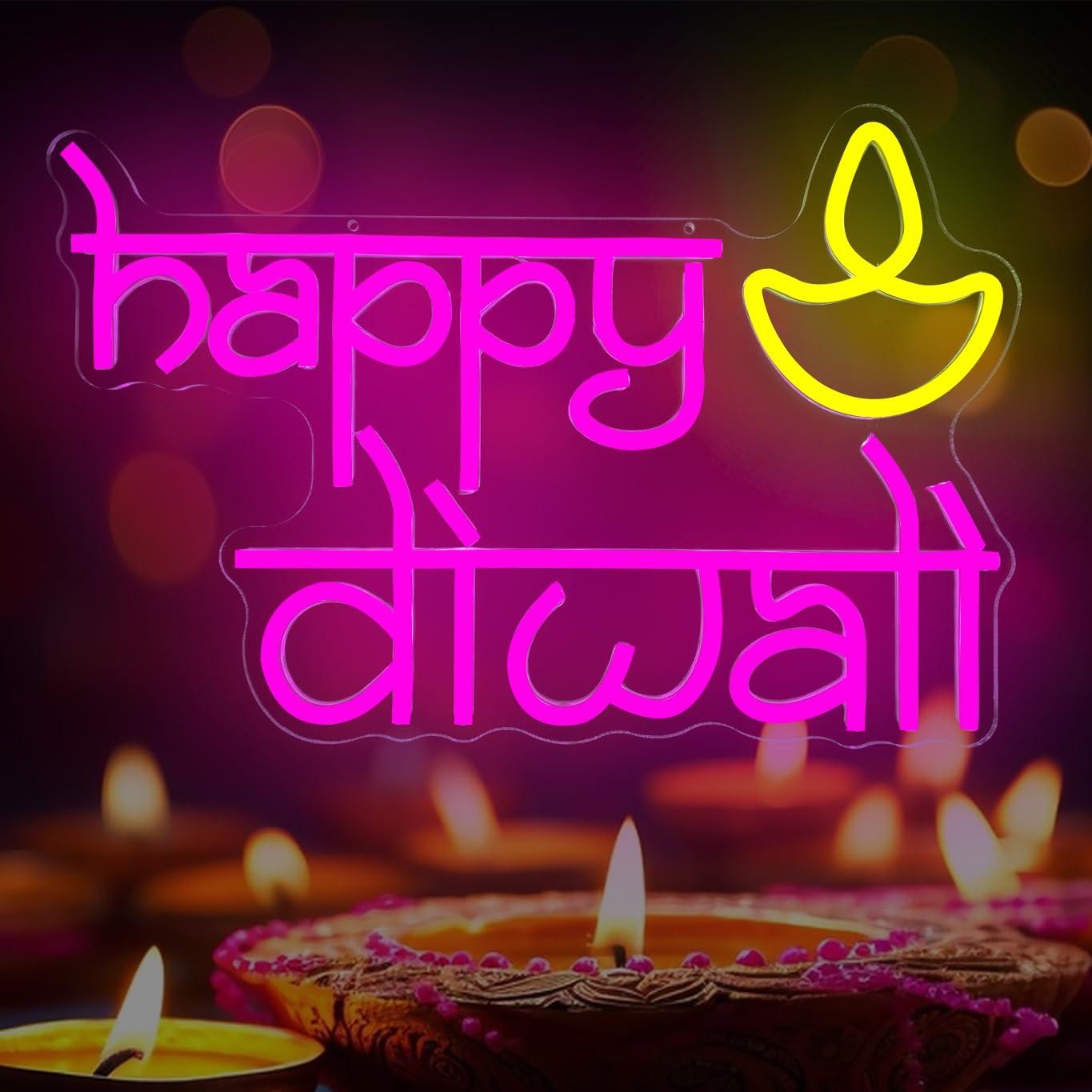 Happy Diwali Neon Sign USB Pow - Neon Sign Party 评论和价格