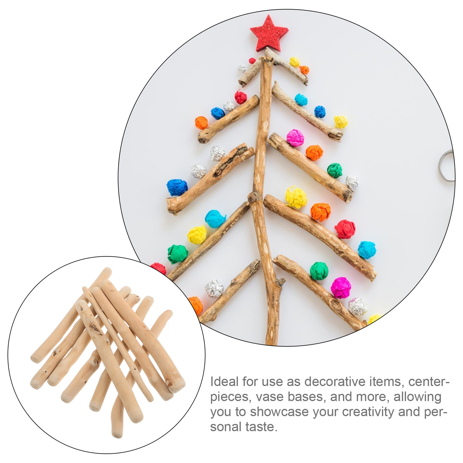 Driftwood Decor Natural Wood B - Centerpiece Stick 评论和价格