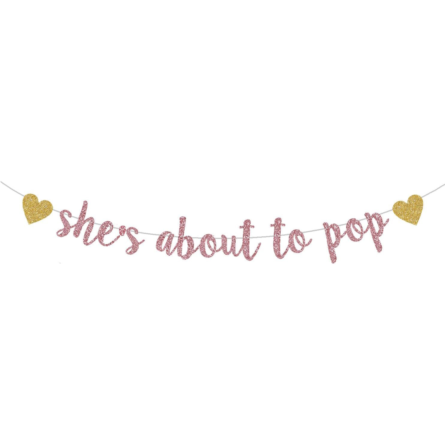 She's About to Pop Banner,Rose - Party Banner Gold 评论和价格
