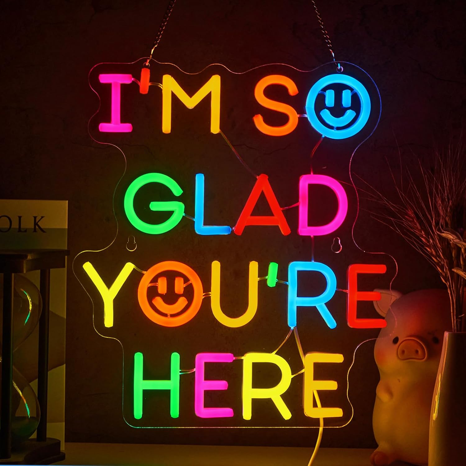  I'm So Glad You‘re Here Neon - Neon Sign Party 评论和价格