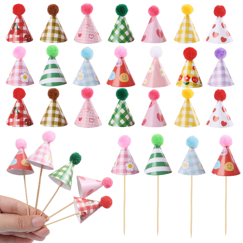 15/30Pcs Mini Party Hats Cake  - Party Hat Cone 评论和价格