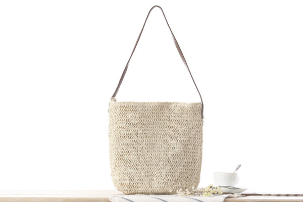 Straw Shoulder Woven Beach Sol - Paper Straw Color 评论和价格