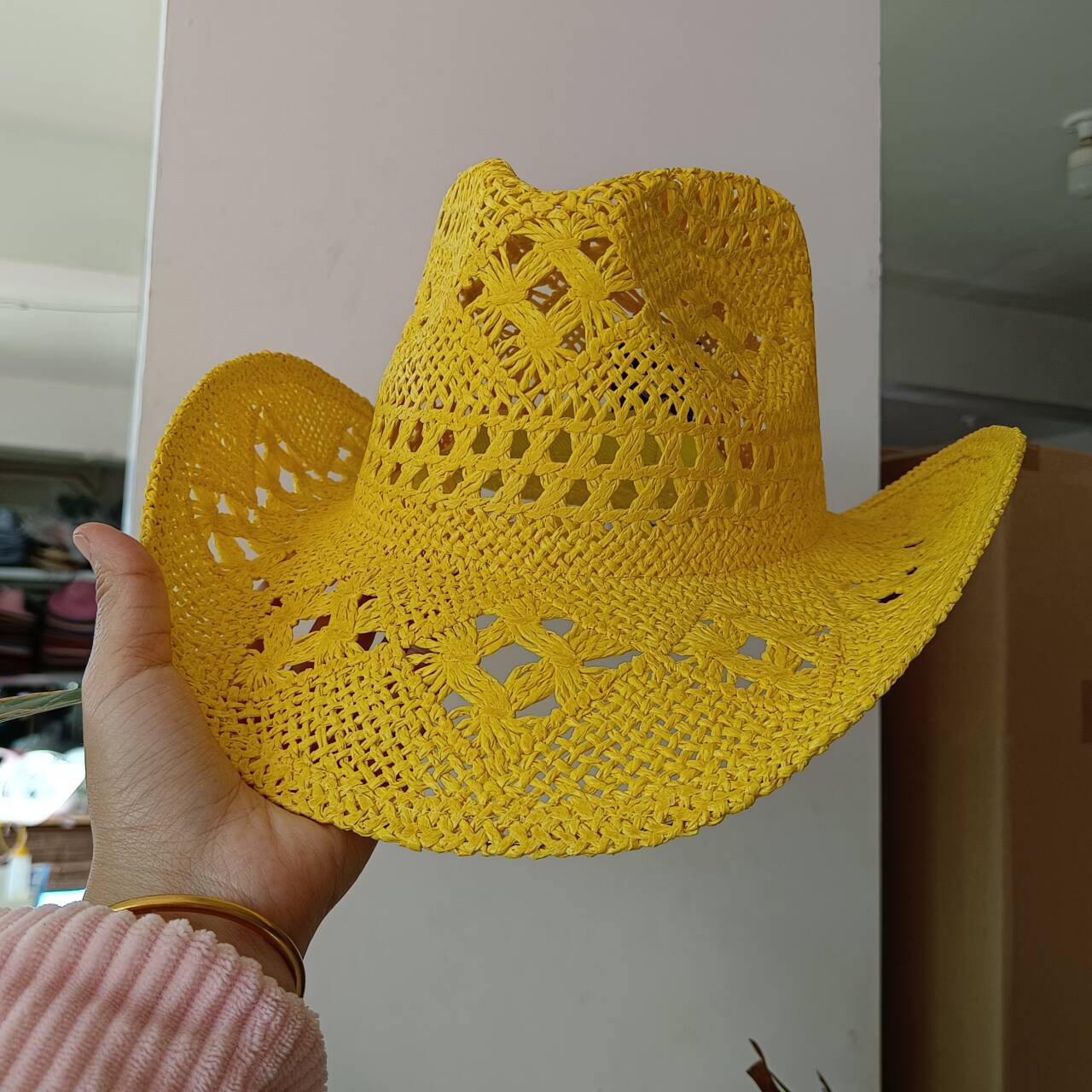 Cowboy Straw Hat new color Han - Paper Straw Color 评论和价格