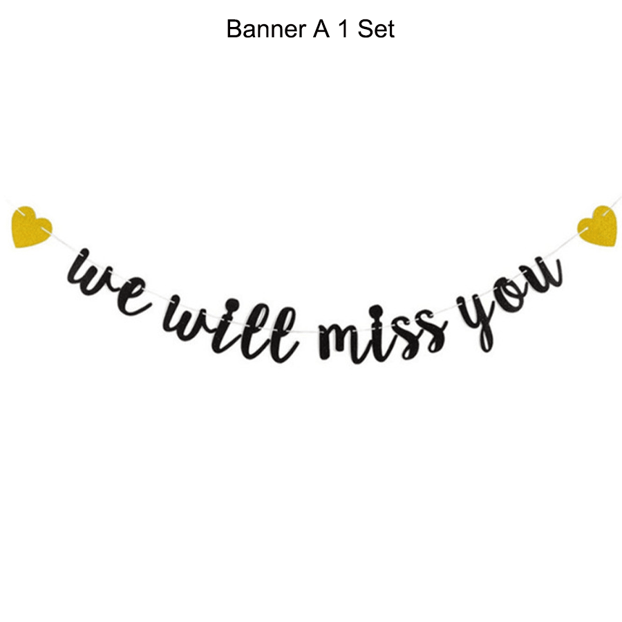 We Will Miss You Banner, Black - Party Banner Gold 评论和价格