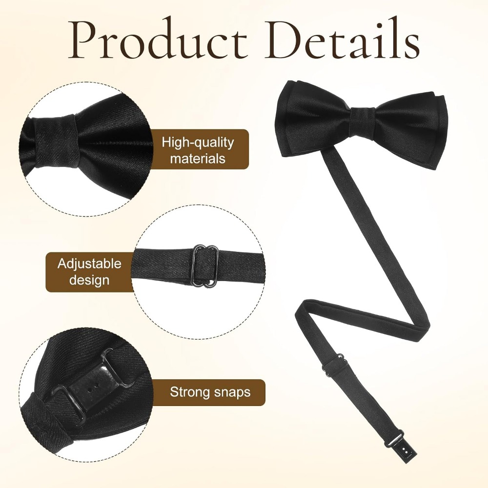 Men's Bow Ties, 2-Pack Solid C - Event & Party Supply Photos 评论和价格