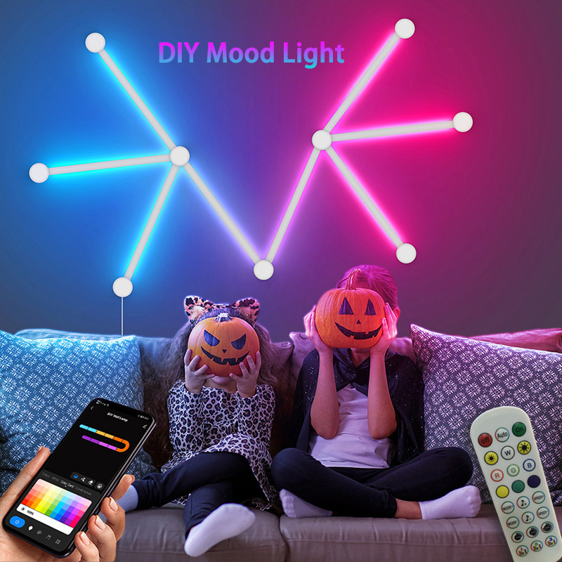 Smart RGB Wall Lamp, Bluetooth - Neon Sign Party 评论和价格