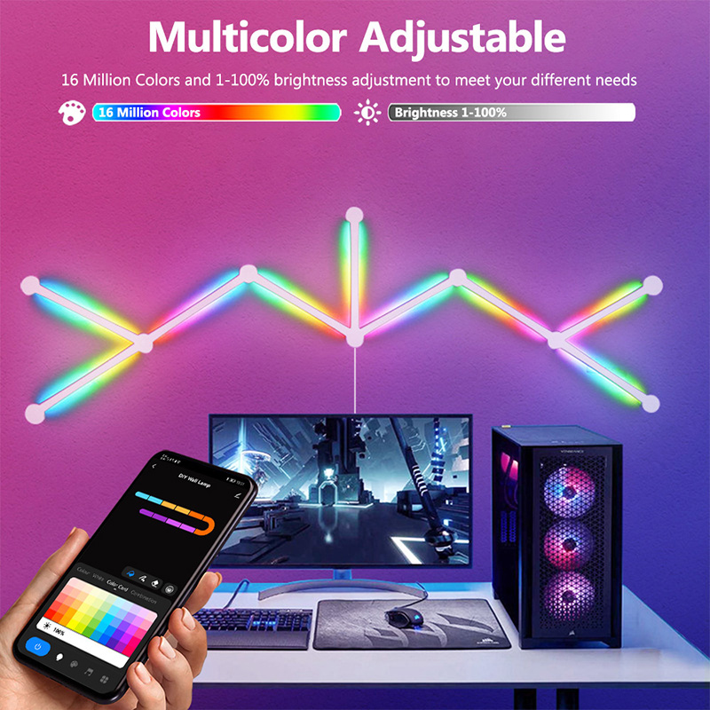 Smart RGB Wall Lamp, Bluetooth - Neon Sign Party 评论和价格