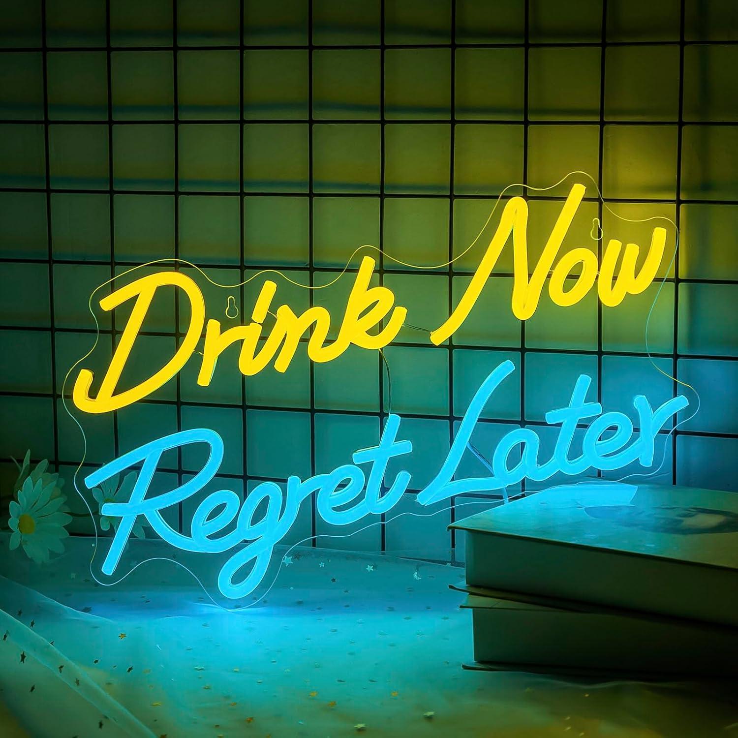 Beer Neon Sign Drink Now Regre - Neon Sign Party 评论和价格