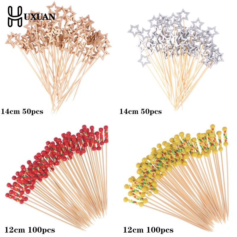 50/100Pcs Star Disposable Bamb - Centerpiece Stick 评论和价格