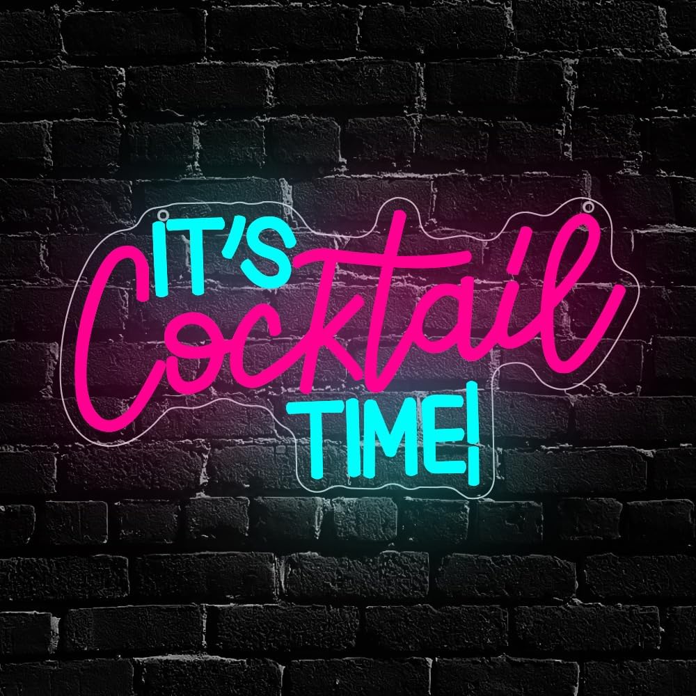 Cocktails Neon Sign USB Powere - Neon Sign Party 评论和价格