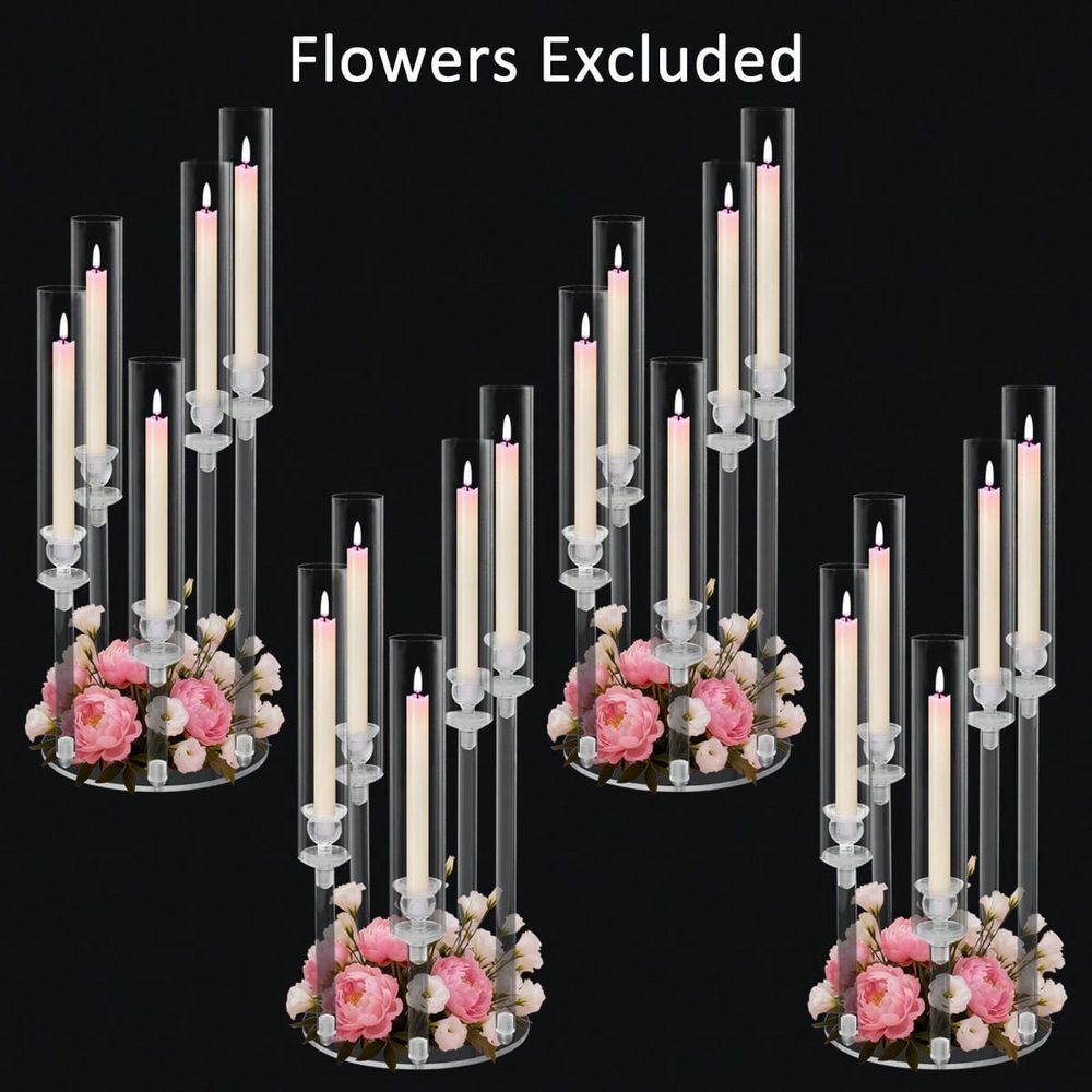 5 Arm Acrylic Candelabra For T - Centerpiece Stick 评论和价格