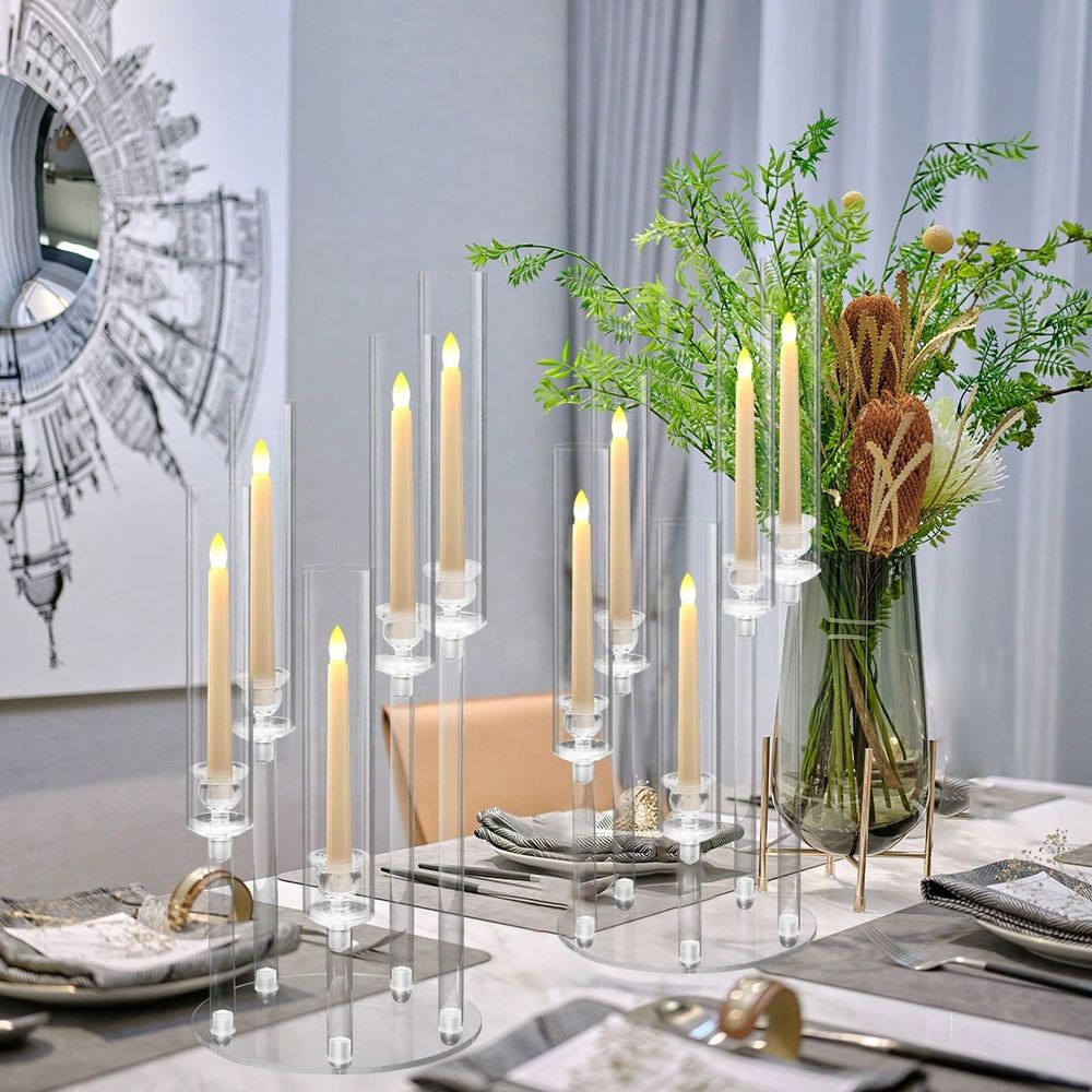 5 Arm Acrylic Candelabra For T - Centerpiece Stick 评论和价格