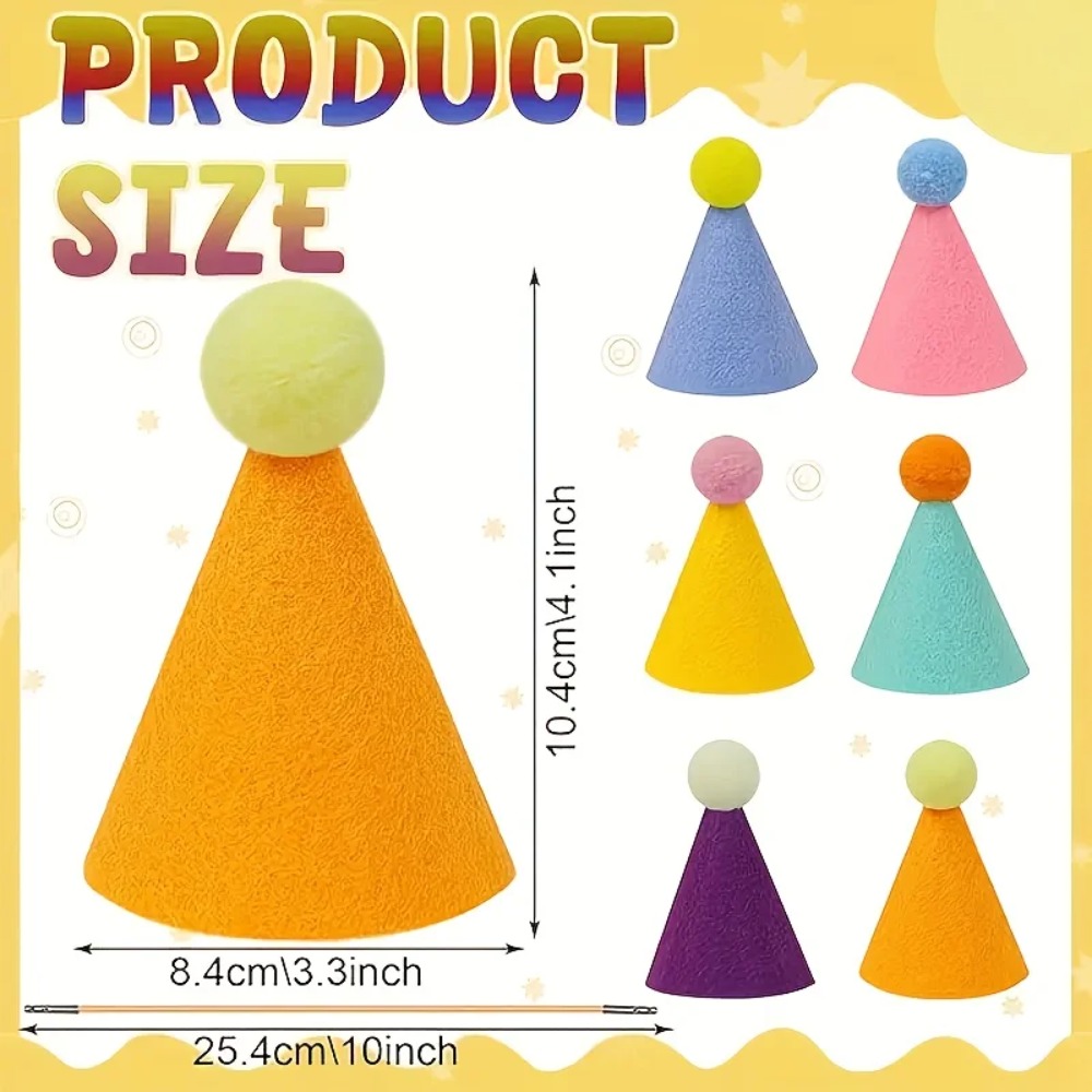 6 pcs Mini Party Hats: Lightwe - Party Hat Cone 评论和价格