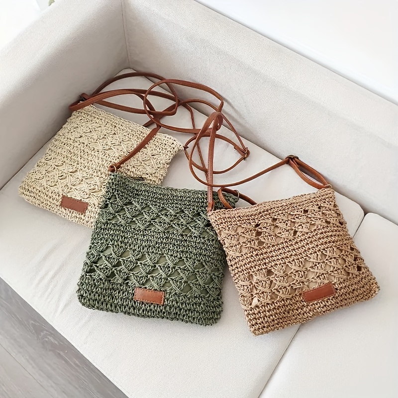 Chic Handmade Paper Straw Cros - Paper Straw Color 评论和价格
