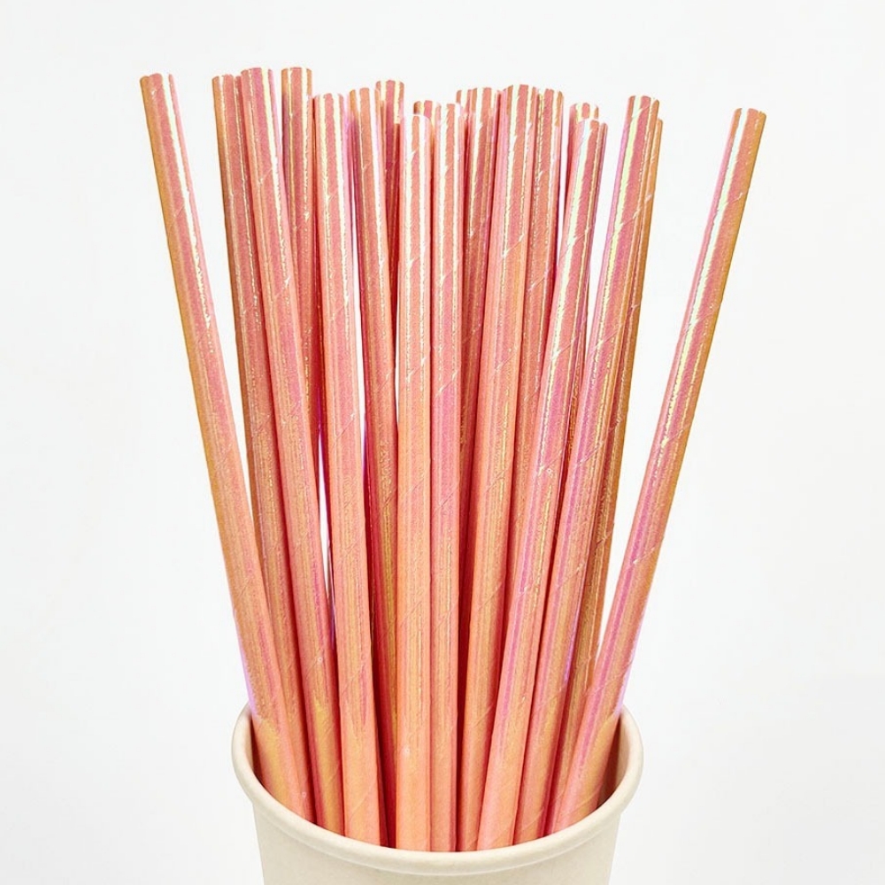 25Pcs Pearlescent Bronzing Pap - Paper Straw Color 评论和价格