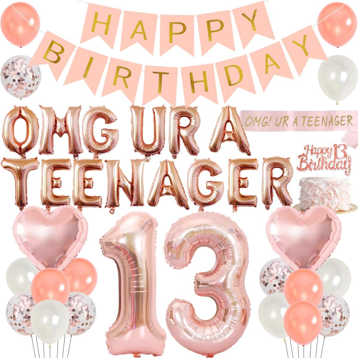 13th Birthday Party Decoration - Party Banner Gold 评论和价格