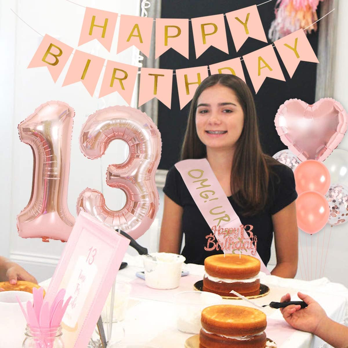 13th Birthday Party Decoration - Party Banner Gold 评论和价格