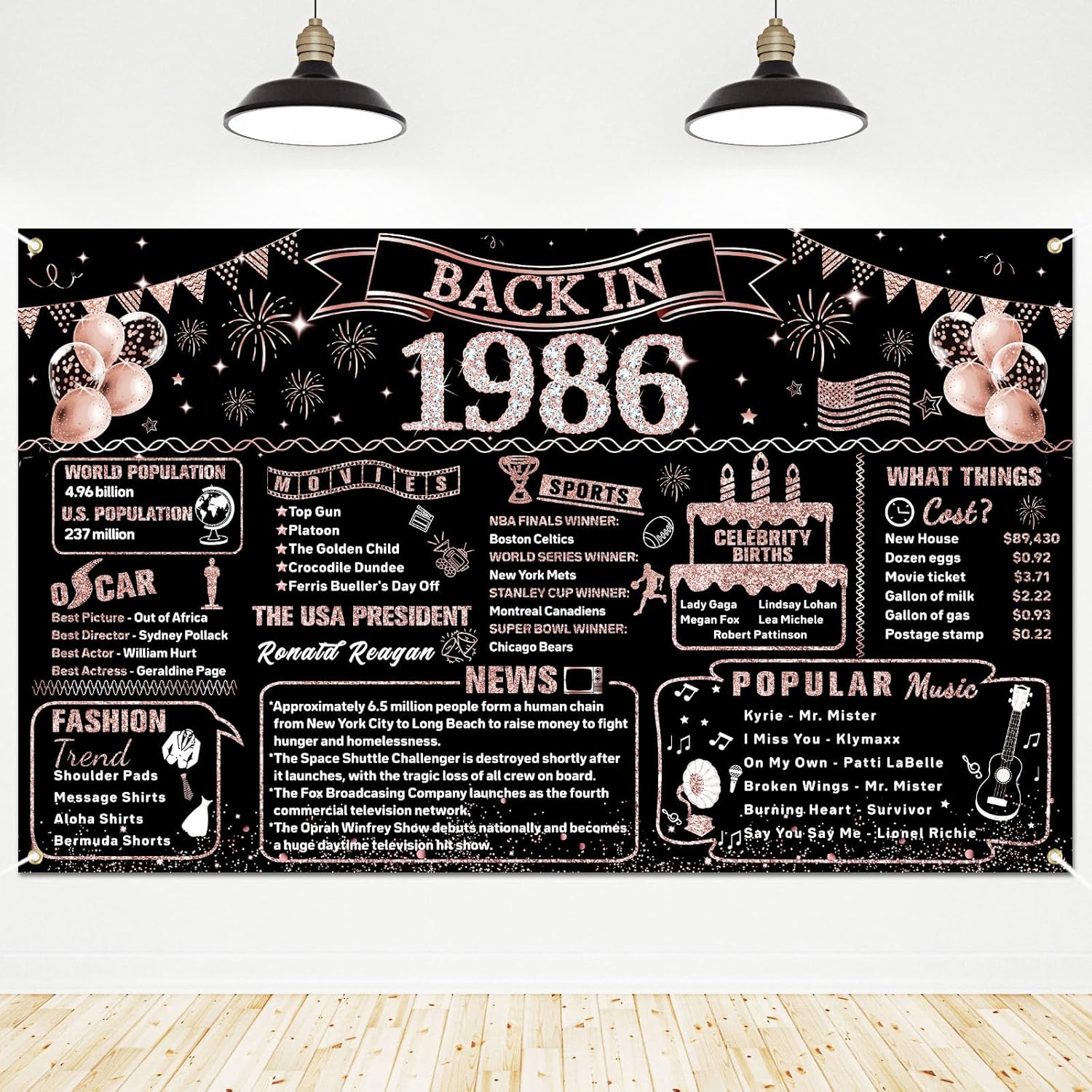 40th Birthday Decorations for  - Party Banner Gold 评论和价格