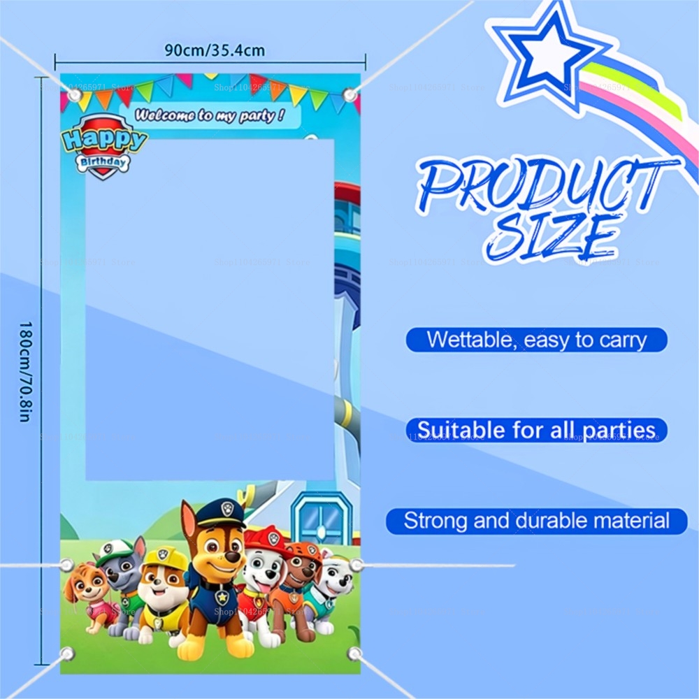 Cute Paw Patrol Dog Team Photo - Photo Booth Frame 评论和价格