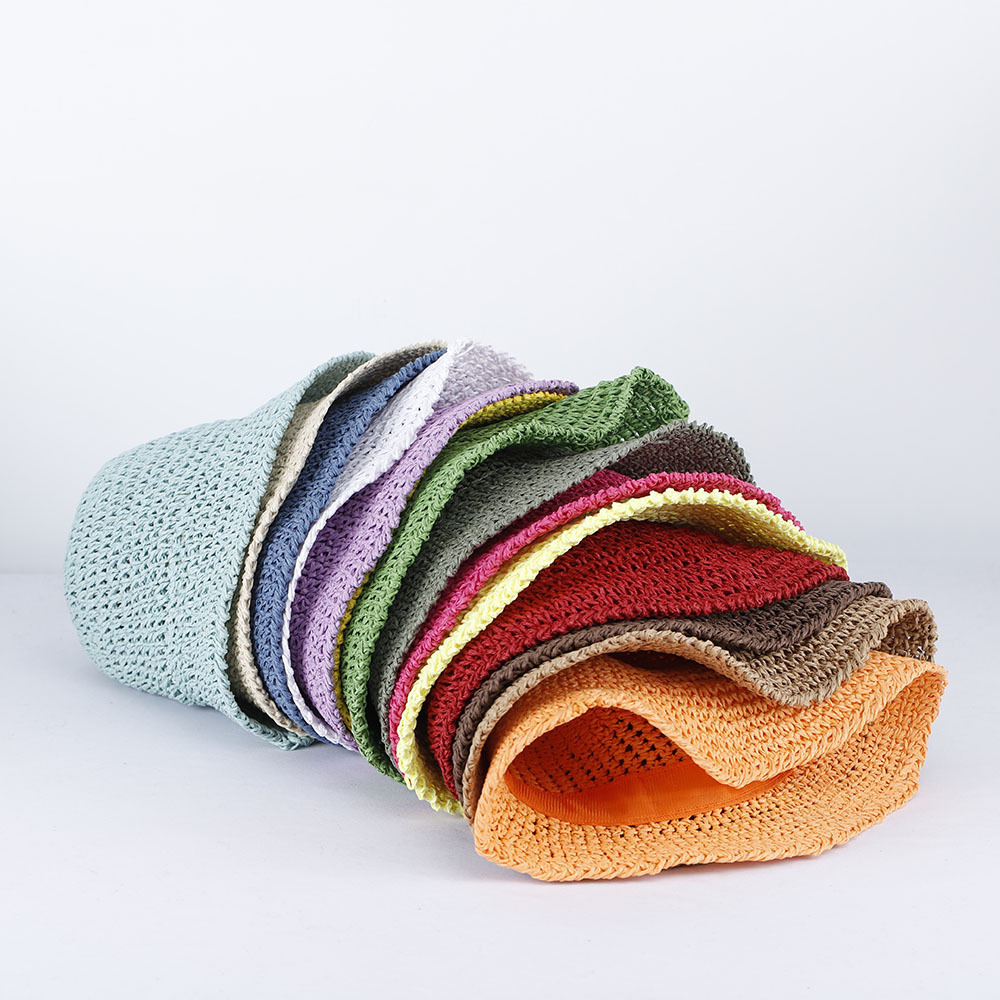 Womens Straw Sun Hat Woven Buc - Paper Straw Color 评论和价格