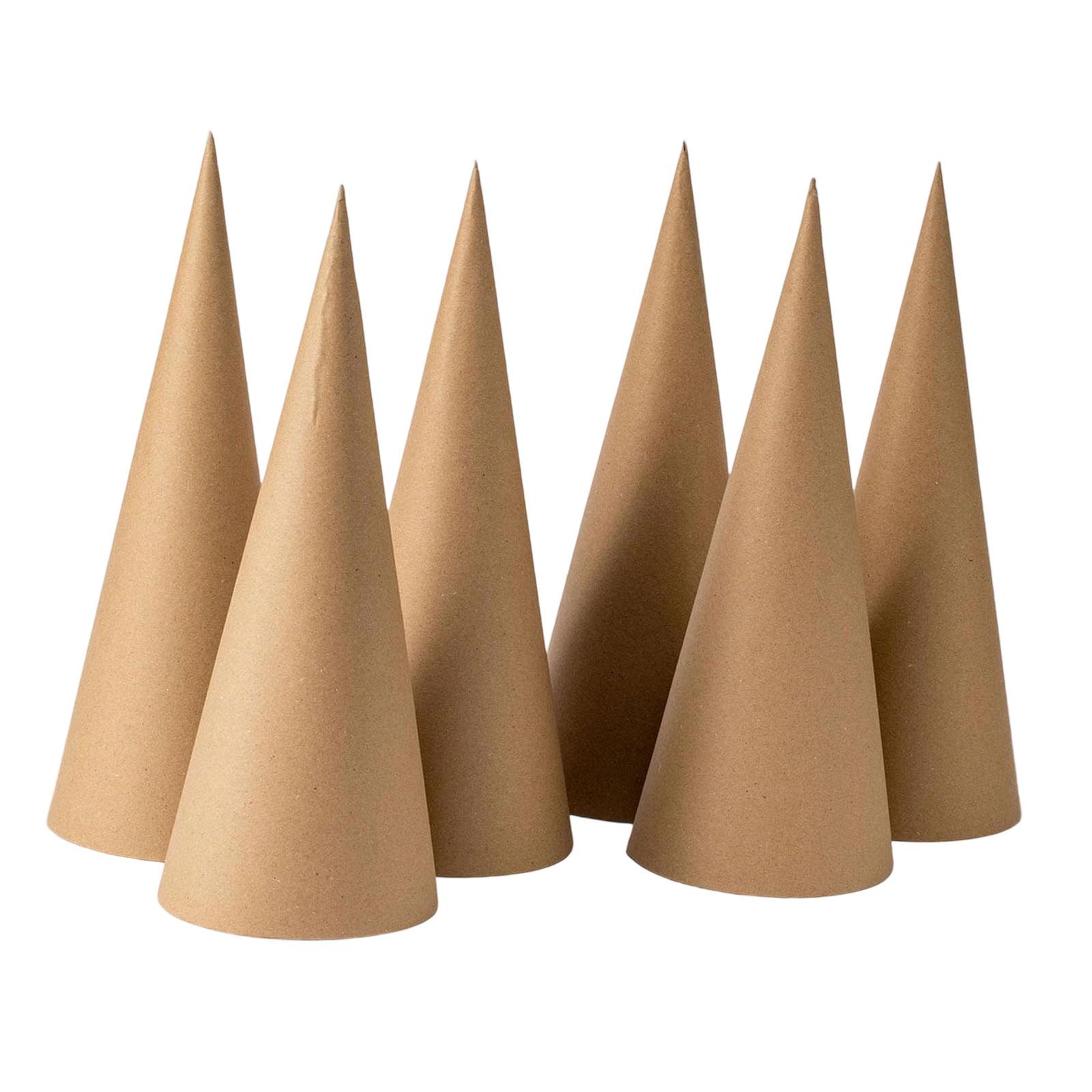 6Pcs Kraft Paper Mache Cones,C - Party Hat Cone 评论和价格