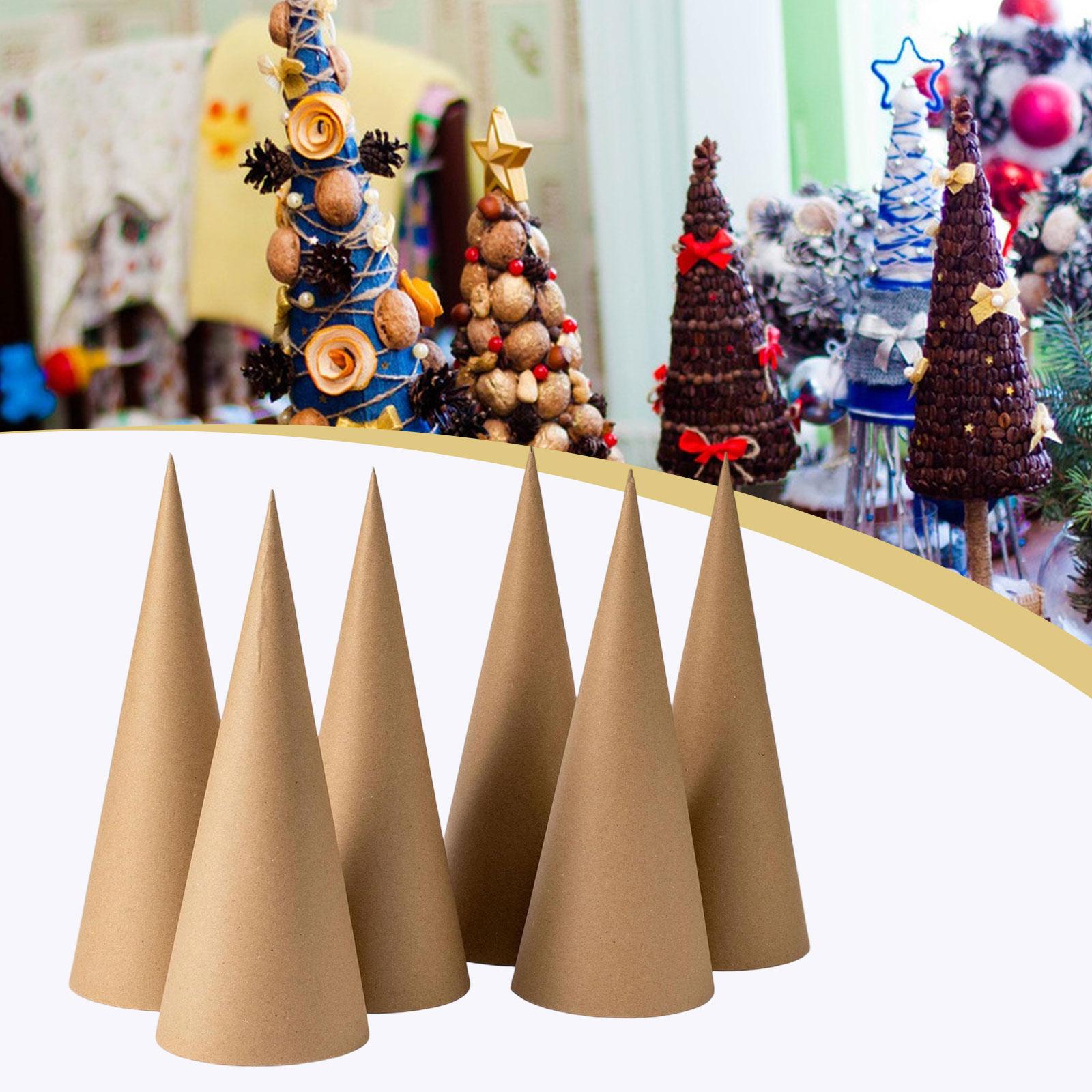 6Pcs Kraft Paper Mache Cones,C - Party Hat Cone 评论和价格