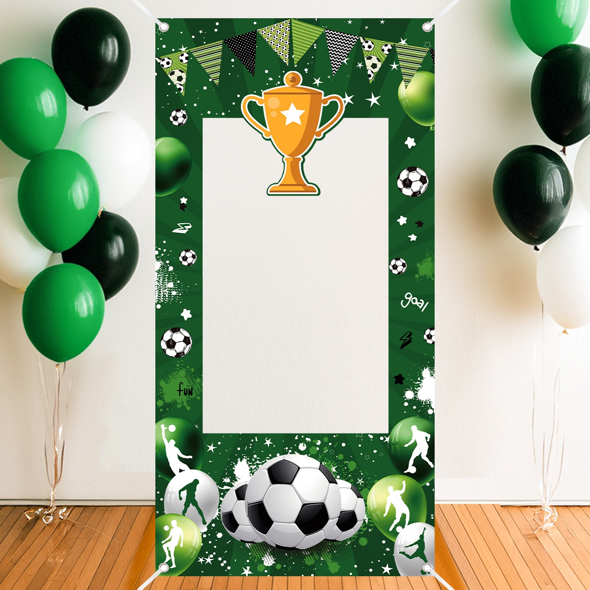 1pc Green Soccer Decorative Ph - Photo Booth Frame 评论和价格