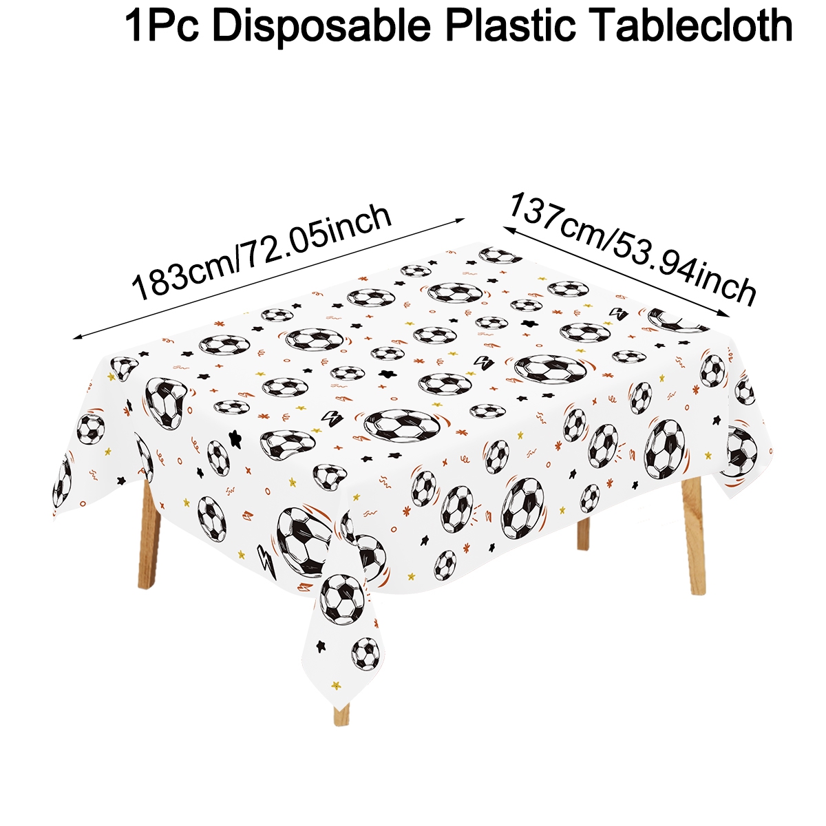 183x137cm Soccer Theme Disposa - Table Cloth Disposable 评论和价格