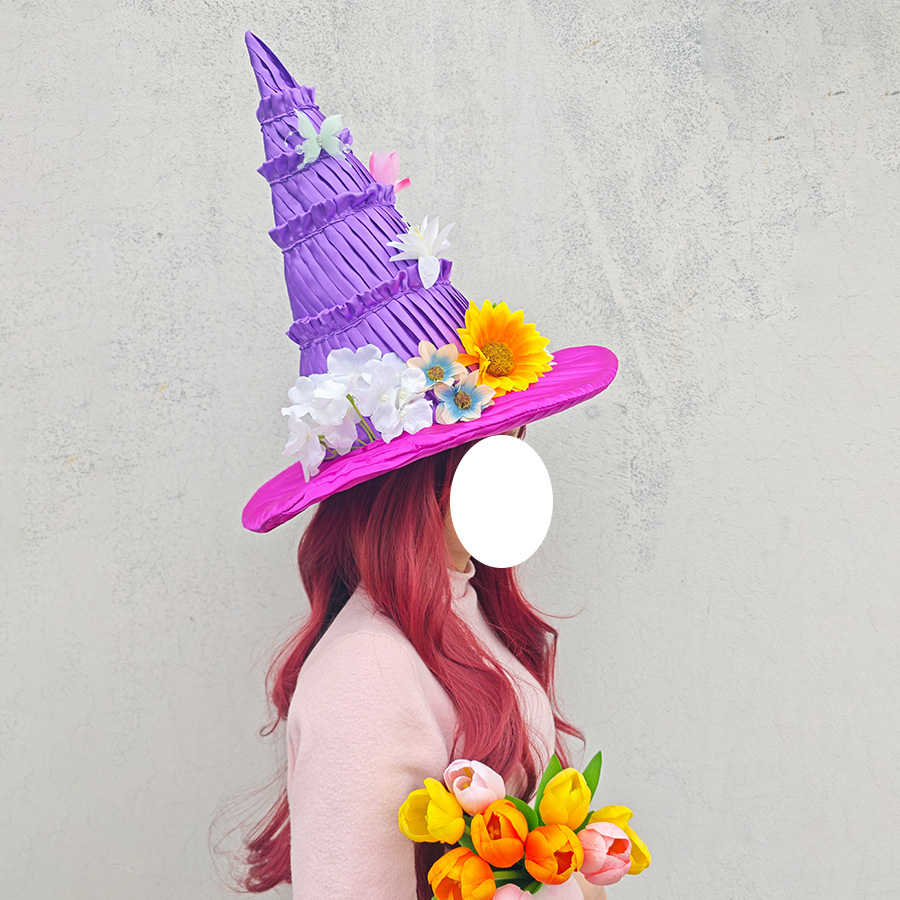 Easter Witch Hat Magic Girl Ha - Party Hat Cone 评论和价格