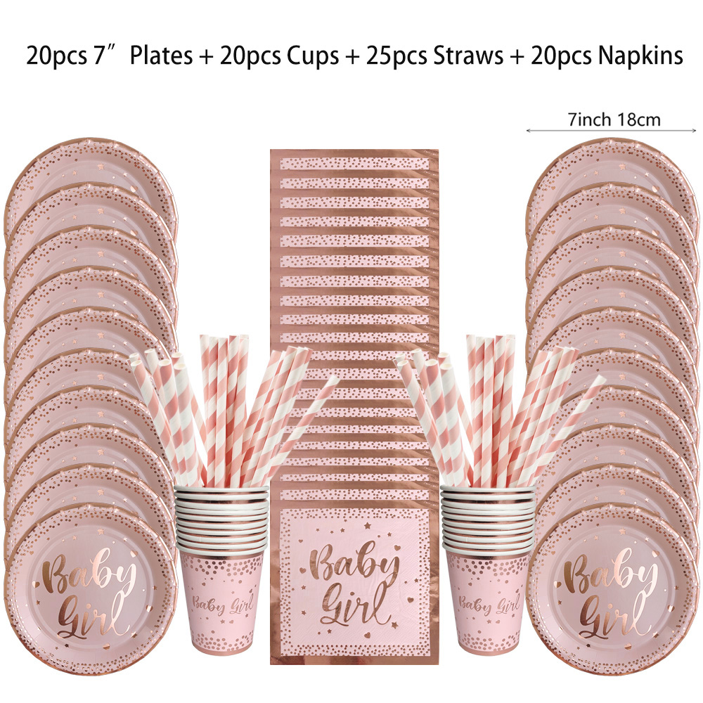Rose Gold Party Disposable Tab - Paper Straw Color 评论和价格