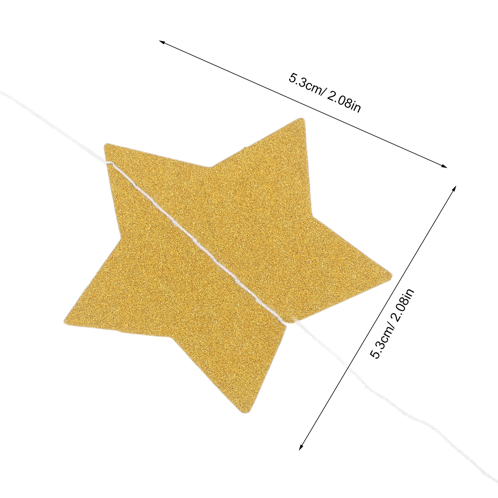 2Pcs Gold Star Garland Banner  - Party Banner Gold 评论和价格