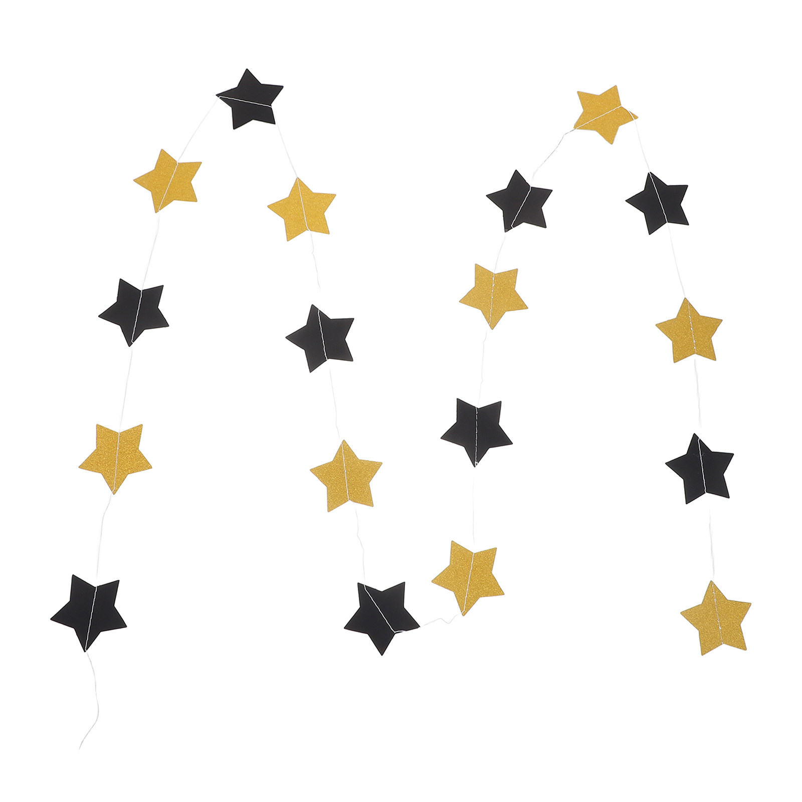 2Pcs Gold Star Garland Banner  - Party Banner Gold 评论和价格