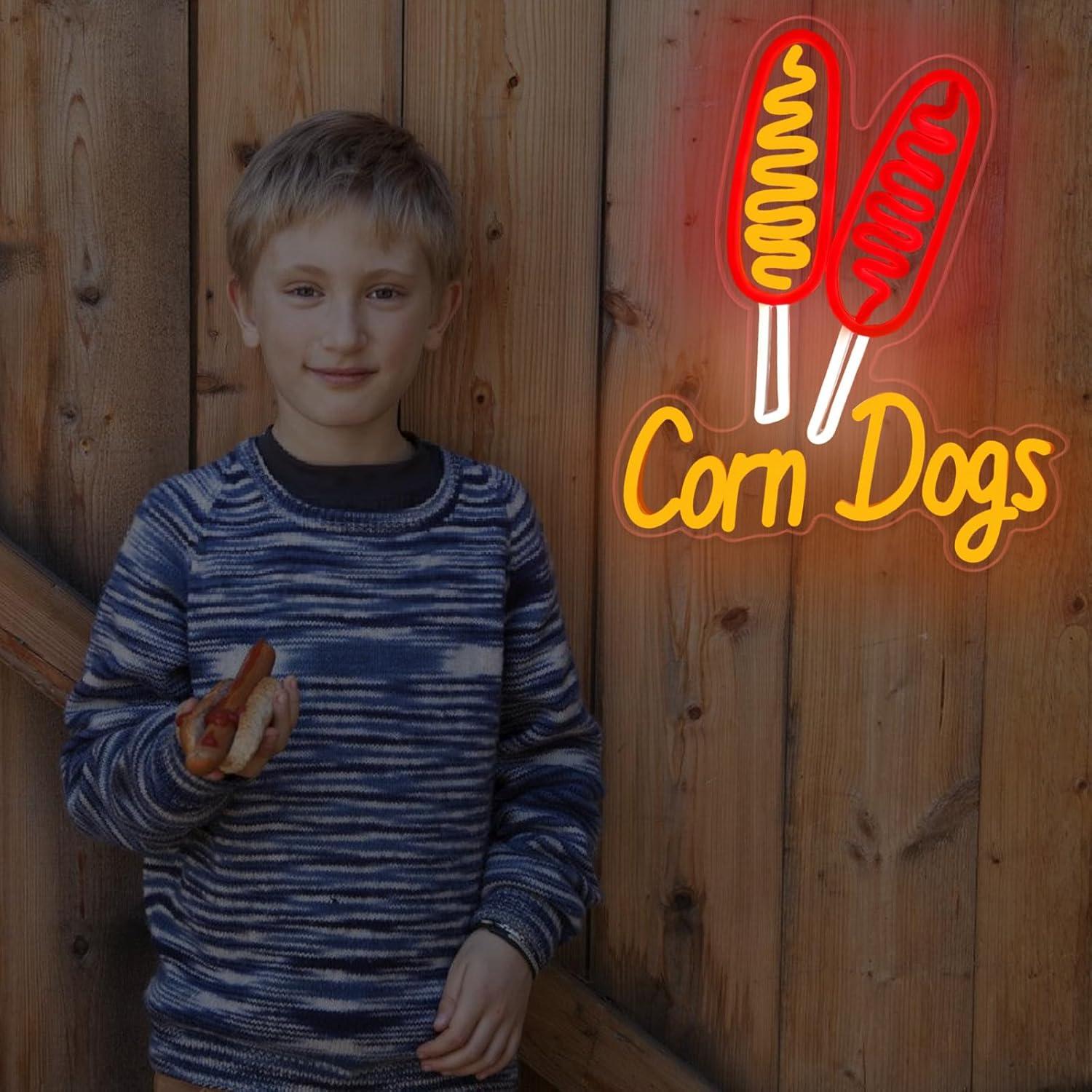 Corn Dog Neon Sign Snack USB D - Neon Sign Party 评论和价格