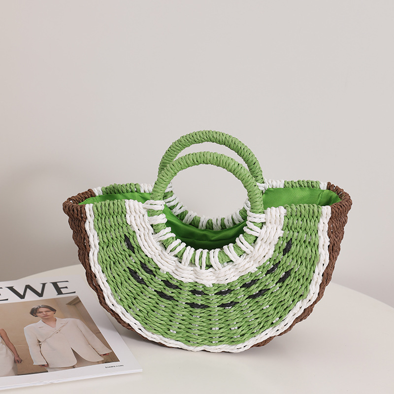 Cute Watermelon Straw Bag Cand - Paper Straw Color 评论和价格