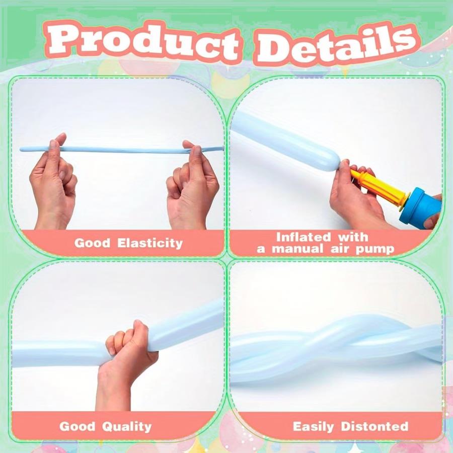 101/201pcs Long Strip Balloon  - Balloon Pump Hand 评论和价格