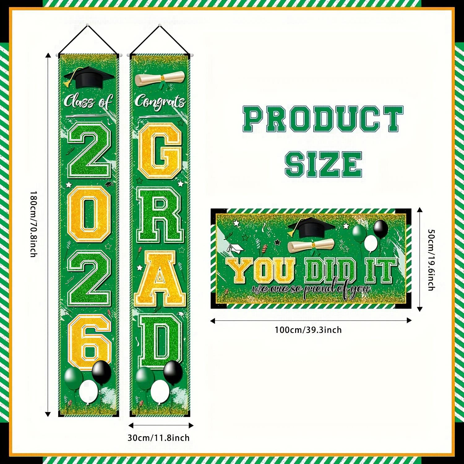 Congrat Class of 2026 Graduati - Party Banner Gold 评论和价格