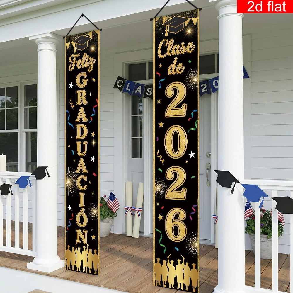 Feliz Graduacion Class of 2026 - Party Banner Gold 评论和价格