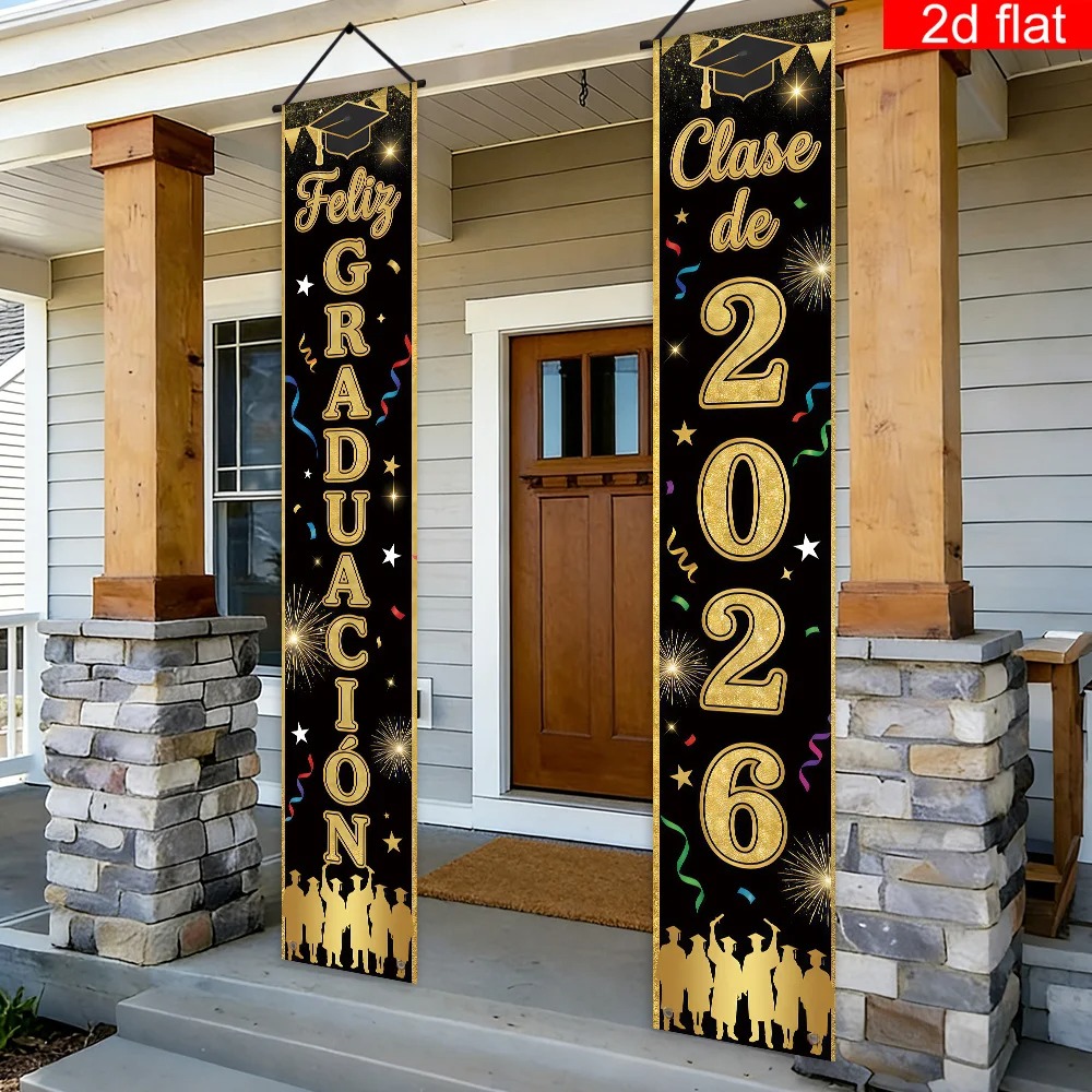 Feliz Graduacion Class of 2026 - Party Banner Gold 评论和价格