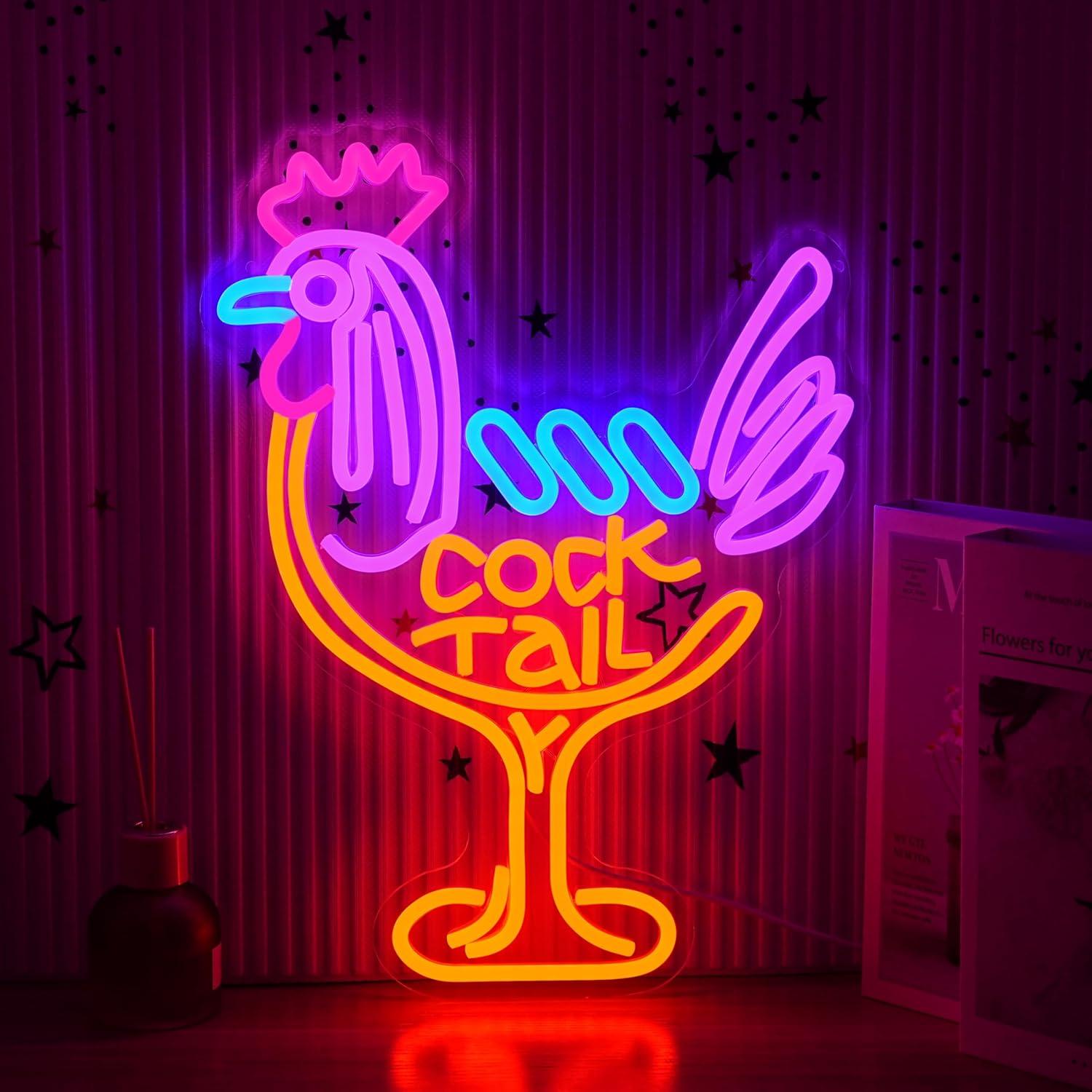 Cocktail Neon Sign USB Dimmabl - Neon Sign Party 评论和价格