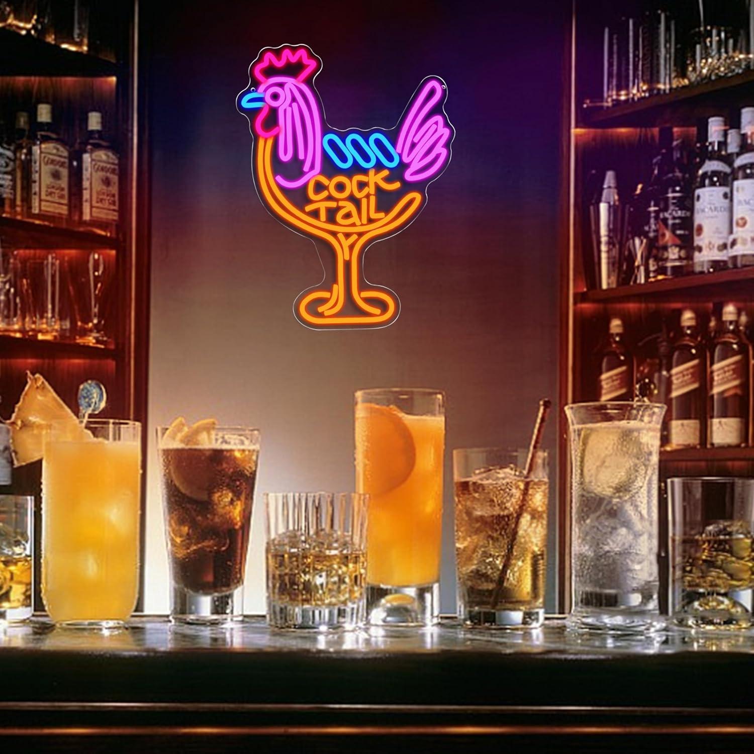 Cocktail Neon Sign USB Dimmabl - Neon Sign Party 评论和价格